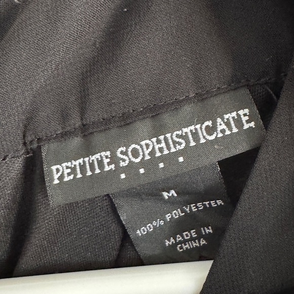 Petite Sophisticate Black Sleeveless Blouse - Picture 9 of 9